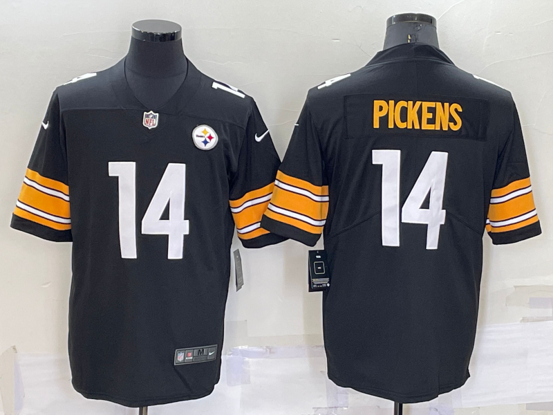 Men's Pittsburgh Steelers George Pickens #14 Black Jersey